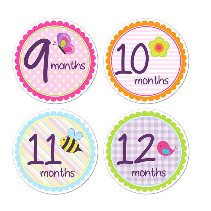 Spring Time Monthly Baby Stickers onesie sticker - INKtropolis