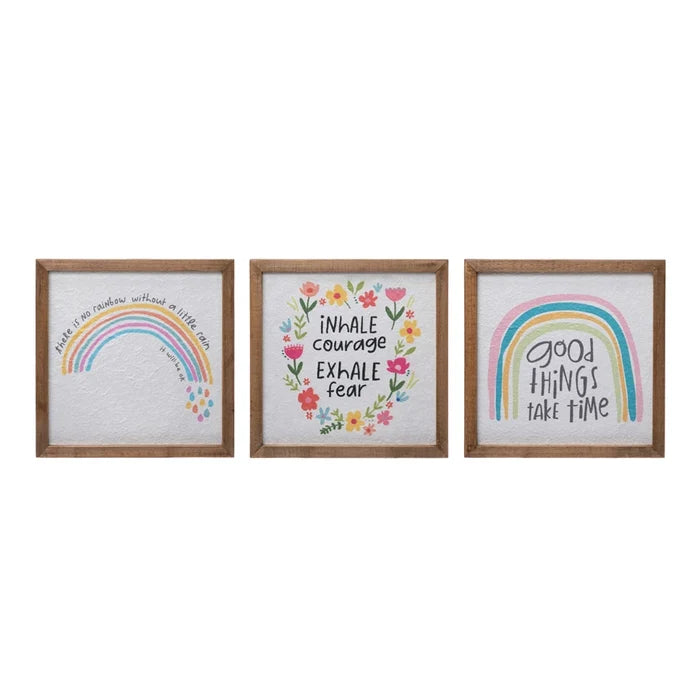 Square Pinewood Wall Décor