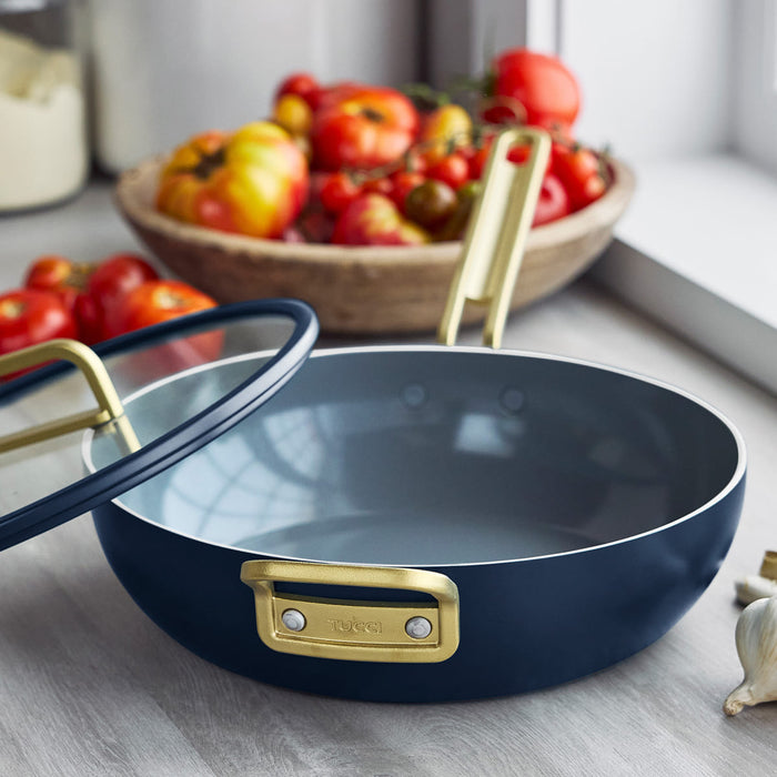 CC009464-102 - Tucci Stanley Tucci Ceramic Non-Stick 29cm Stanley Pan Junior Marino Blue - Product Image 2