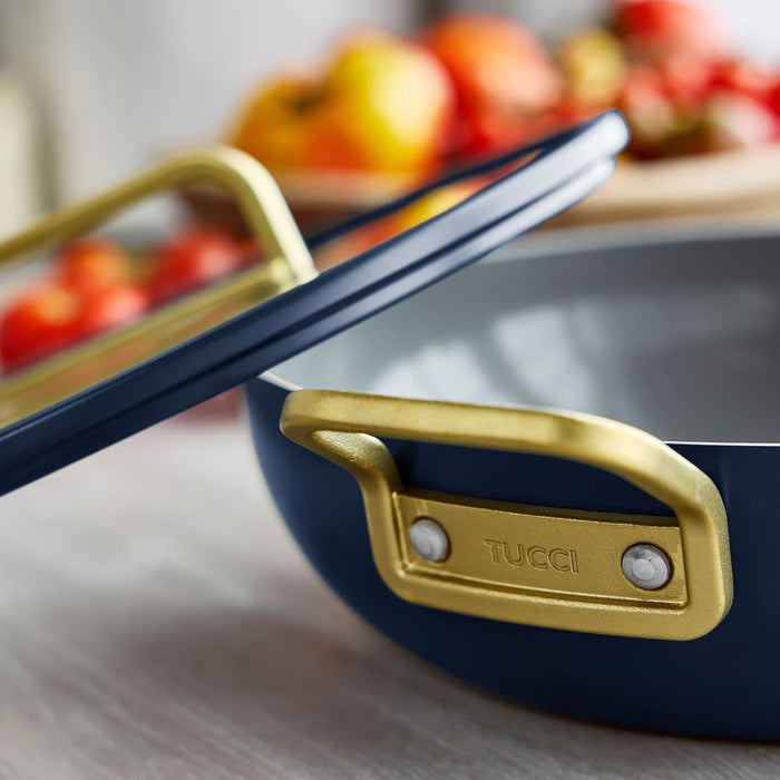 CC009464-102 - Tucci Stanley Tucci Ceramic Non-Stick 29cm Stanley Pan Junior Marino Blue - Product Image 3