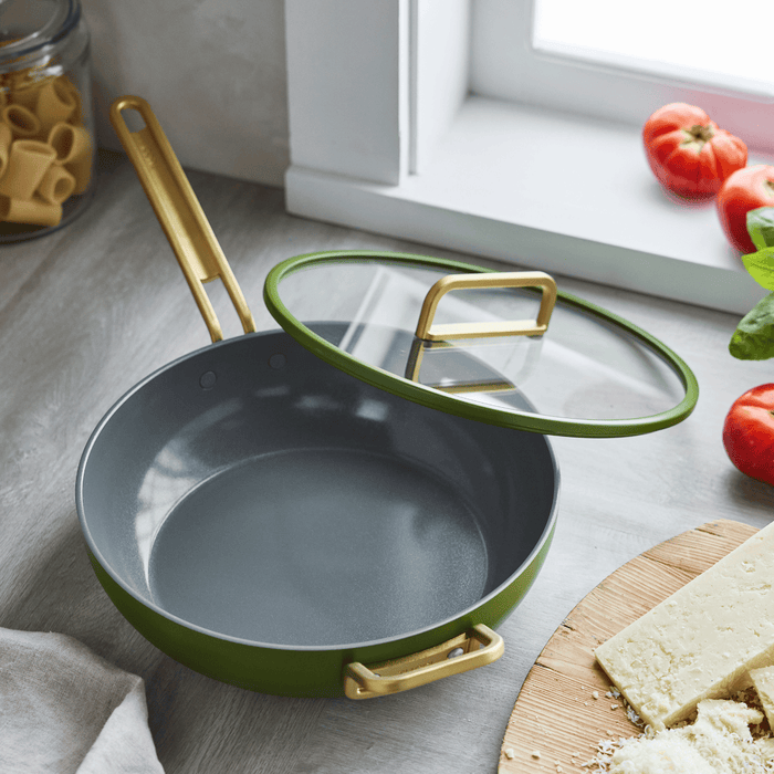 Stanley Tucci™<br> Ceramic Non-Stick 29cm Stanley Pan Junior | Tuscan Olive