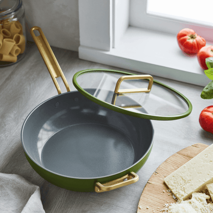 Stanley Tucci™<br> Ceramic Non-Stick 29cm Stanley Pan Junior | Tuscan Olive