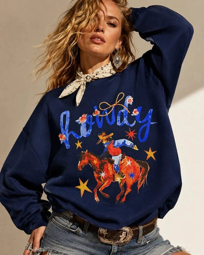 Starry Howdy Bucking Horse Graphic SweatshirtSM