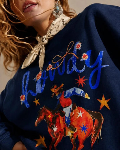 Starry Howdy Bucking Horse Graphic SweatshirtSM