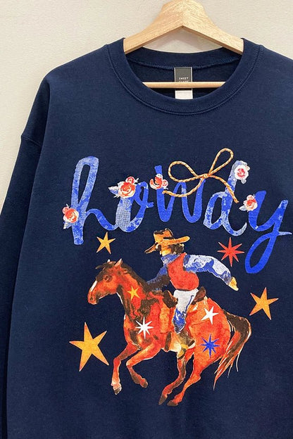 Starry Howdy Bucking Horse Graphic SweatshirtSM