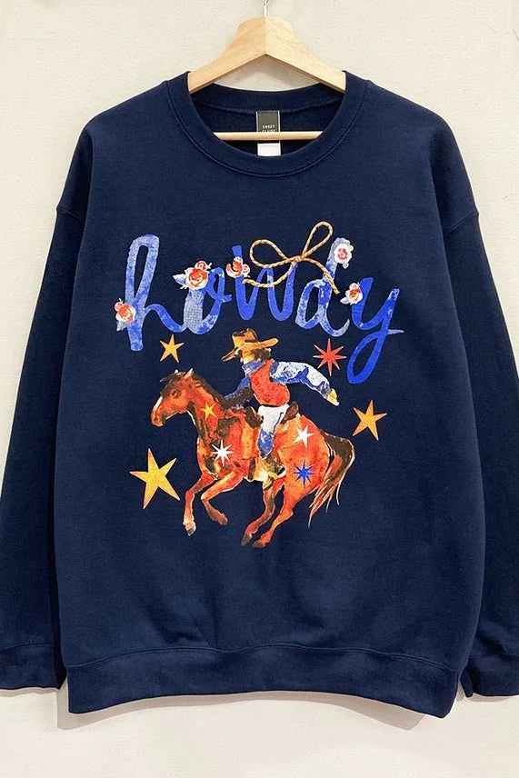 Starry Howdy Bucking Horse Graphic SweatshirtSM