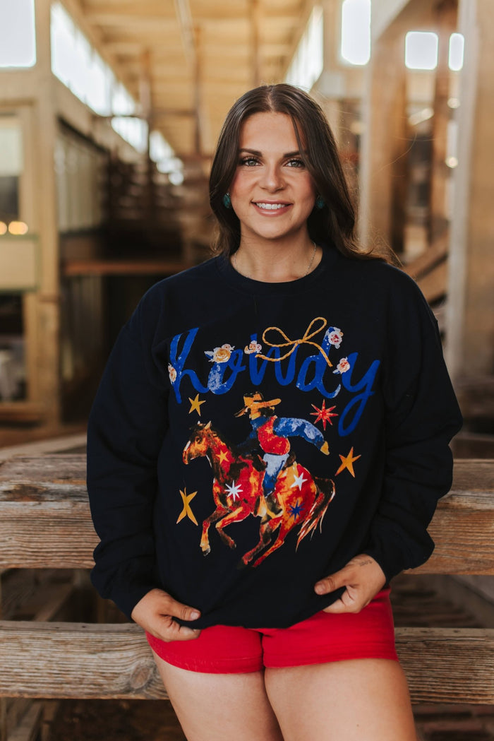 Starry Howdy Bucking Horse Graphic SweatshirtSM