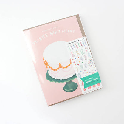 Inklings Paperie Sticker Scene Card - Decorate a Cake