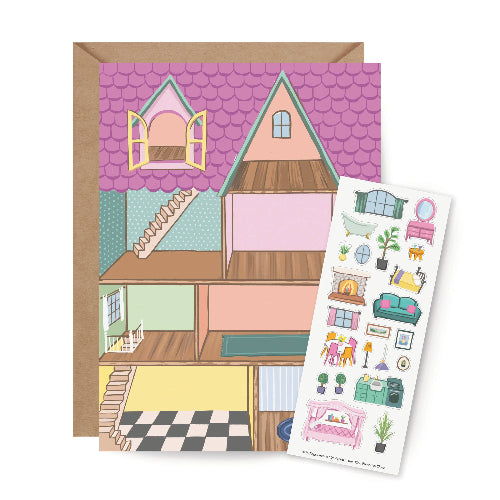 Inklings Paperie Sticker Scene Card - Dollhouse
