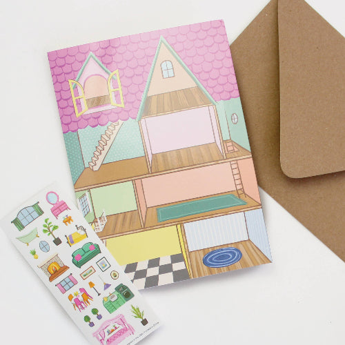 Inklings Paperie Sticker Scene Card - Dollhouse