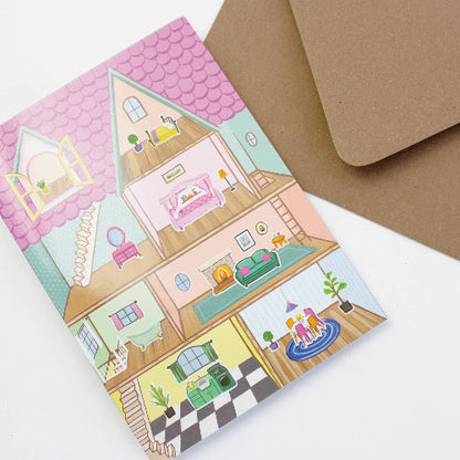 Inklings Paperie Sticker Scene Card - Dollhouse