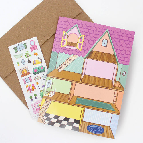 Inklings Paperie Sticker Scene Card - Dollhouse