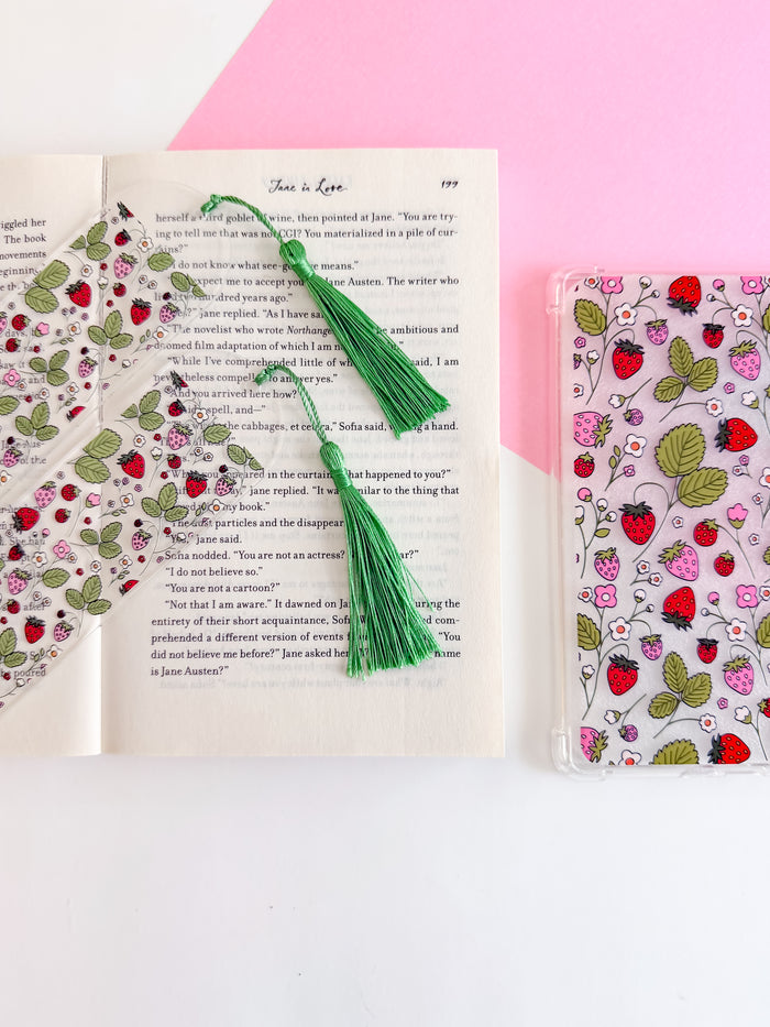 Strawberry Fields Kindle Case and/or Bookmark [Combined Listing] – Cute E-Reader Cover