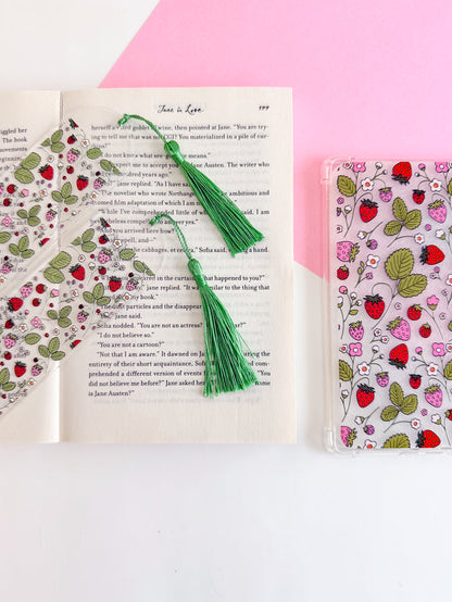 Strawberry Fields Kindle Case and/or Bookmark [Combined Listing] – Cute E-Reader Cover