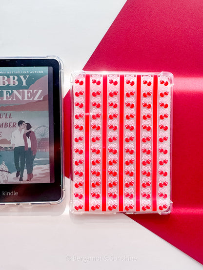 Striped Cherries Kindle Paperwhite Case – Cute E-Reader Cover