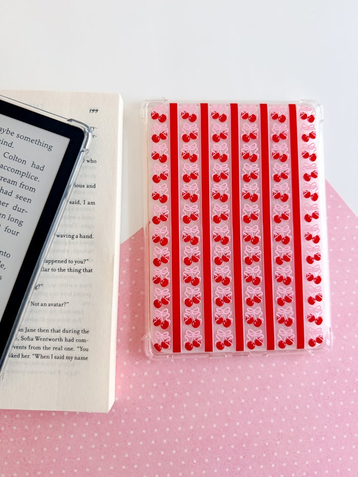 Striped Cherries Kindle Paperwhite Case – Cute E-Reader Cover