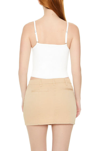 Sweater-Knit Cropped Cami