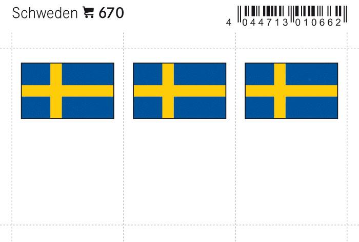 Sweden Flag Labels