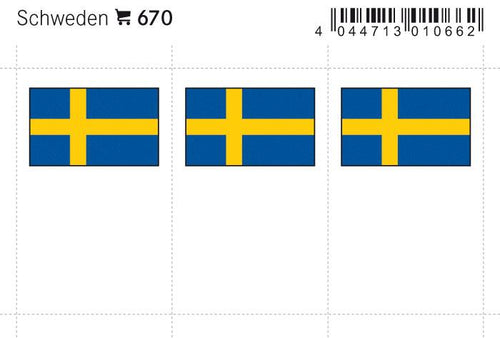Sweden Flag Labels