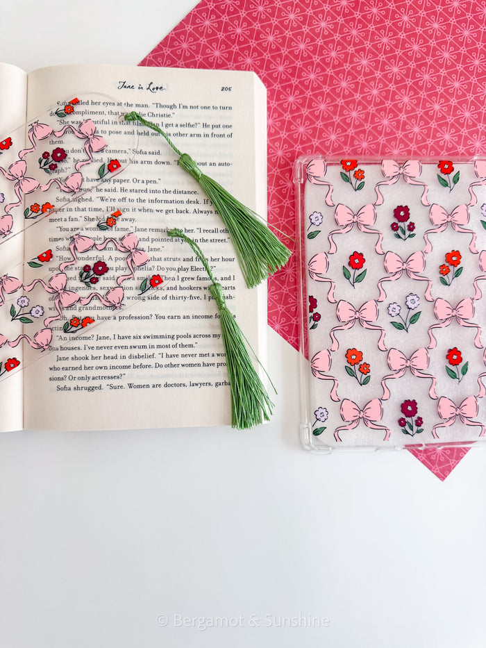 Sweet Peony Kindle Case and/or Bookmark [Combined Listing] – Floral E-Reader Cover