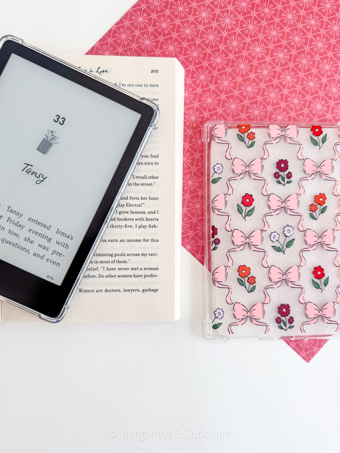 Sweet Peony Kindle Case and/or Bookmark [Combined Listing] – Floral E-Reader Cover