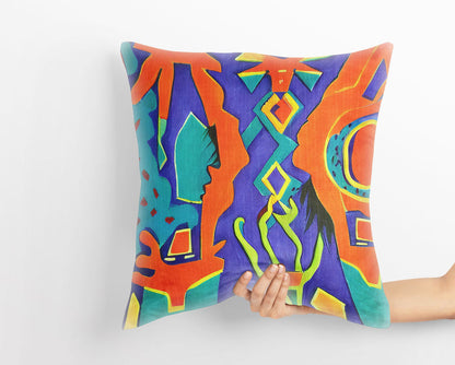 Symbol Of Mayan Culture, Pillow Case, Animal Pillow, Soft Pillow Cases, Colorful Pillow Case, Modern Pillow, 24X24 Pillow, Abstract Decor