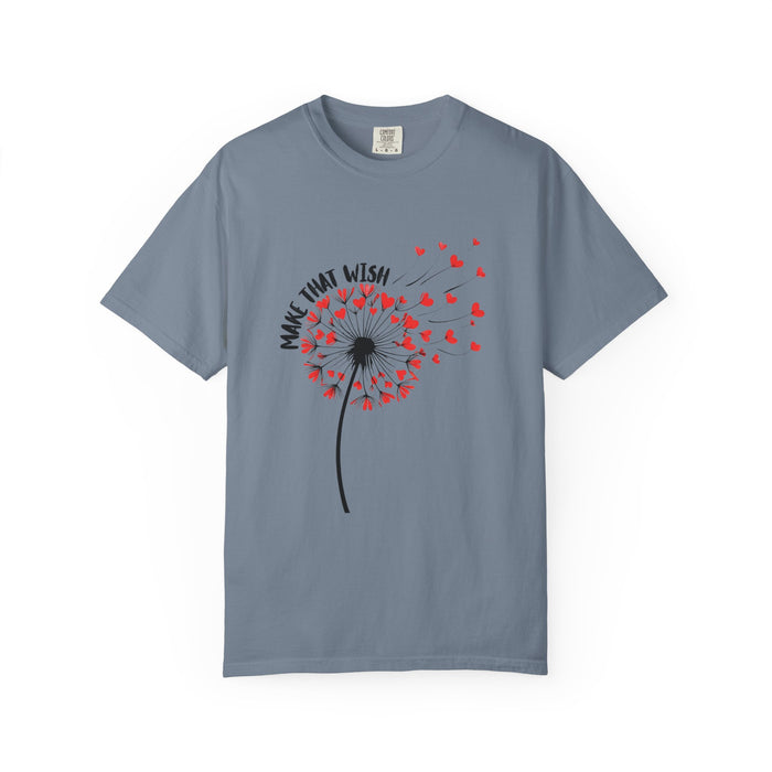 T-Shirt — 'Make That Wish' Dandelion Heart Graphic Tee - Fun Tee - New