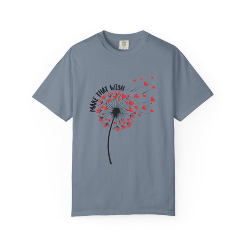 T-Shirt — 'Make That Wish' Dandelion Heart Graphic Tee - Fun Tee - New