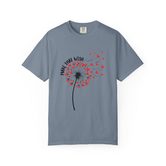 T-Shirt — 'Make That Wish' Dandelion Heart Graphic Tee - Fun Tee - New