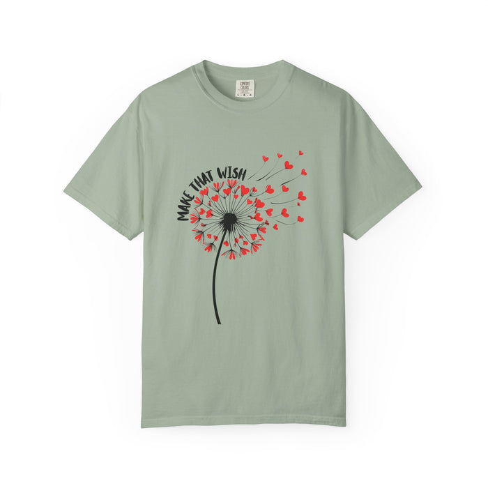 T-Shirt — 'Make That Wish' Dandelion Heart Graphic Tee - Fun Tee - New