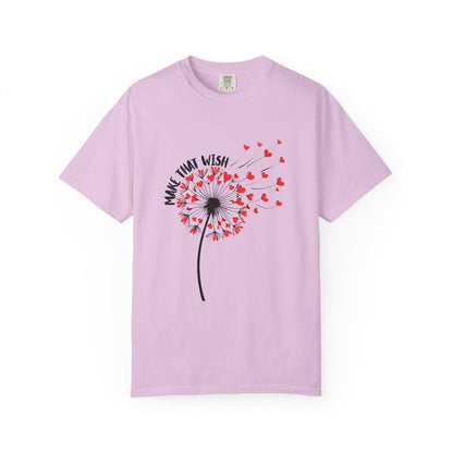 T-Shirt — 'Make That Wish' Dandelion Heart Graphic Tee - Fun Tee - New