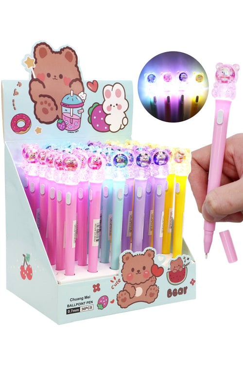 Teddy Bear Astronaut LED Light-Up Pen - 1pc