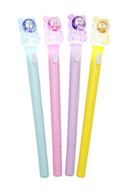 Teddy Bear Astronaut LED Light-Up Pen - 1pc