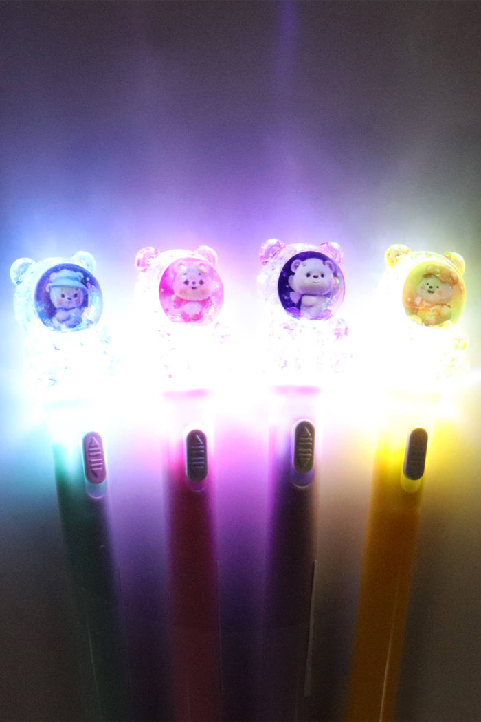 Teddy Bear Astronaut LED Light-Up Pen - 1pc