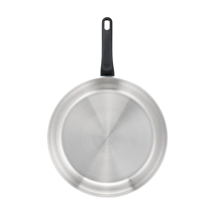 Tefal Everyday Chef Induction Uncoated Stainless Steel Frypan 30cm top view uncoated inner surface