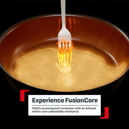 Tefal Excellence+ Ceramic Induction Non-Stick with FusionCore scratchproof infused matrix core