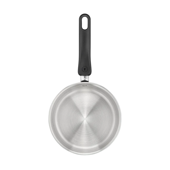 Tefal Space+ Everyday Chef Induction Stainless Steel Saucepan 16cm top view interior uncoated surface without lid