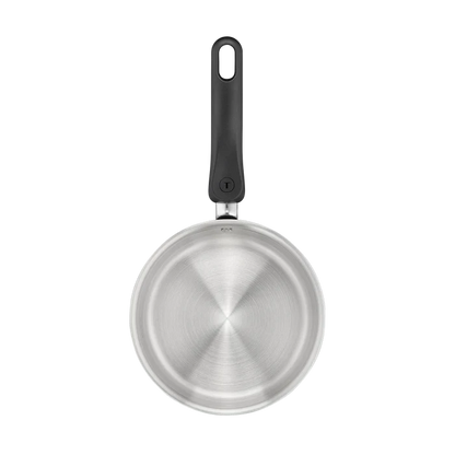 Tefal Space+ Everyday Chef Induction Stainless Steel Saucepan 16cm top view interior uncoated surface without lid