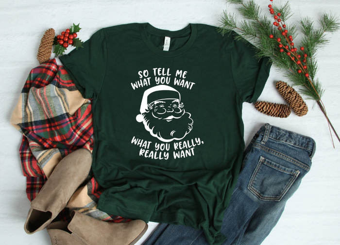 Tell Me What You Want Santa T-Shirt