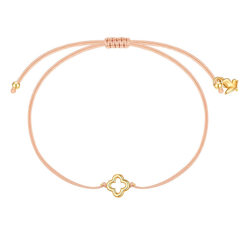 Textil-Armband Clover gold