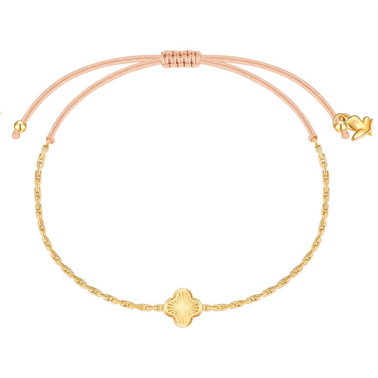 Textil-Armband Clover gold