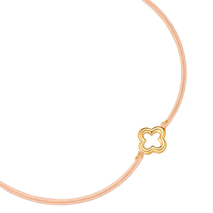 Textil-Armband Clover gold