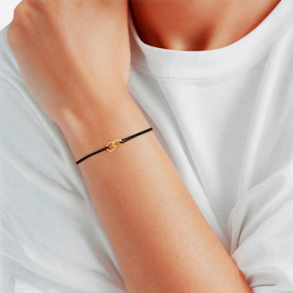Textil Armband schwarz Twice gold mit Zirkonia