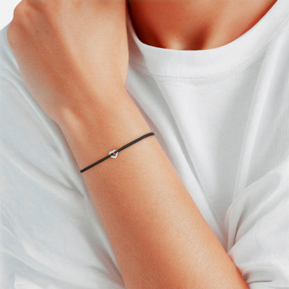 Textil-Armband Tiny Hearts mit Zirkonia