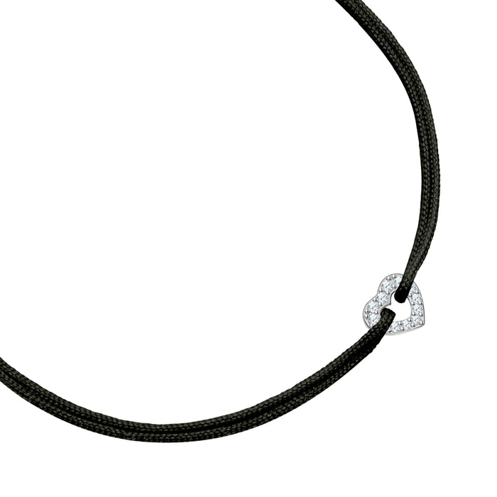 Textil-Armband Tiny Hearts mit Zirkonia