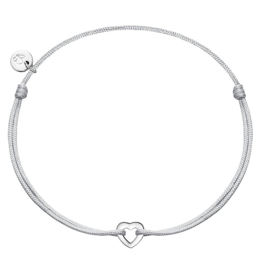 Textil-Armband Tiny Hearts silber
