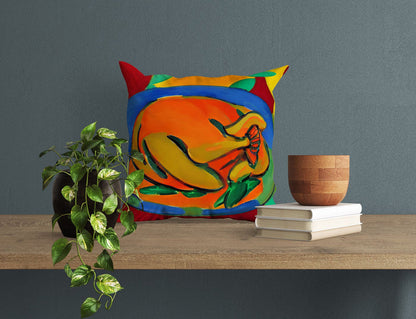 Thanksgiving Roast Turkey Original Art Pillow Case, Abstract Throw Pillow Cover, Original Art Pillow, Colorful Pillow Case, Fashion