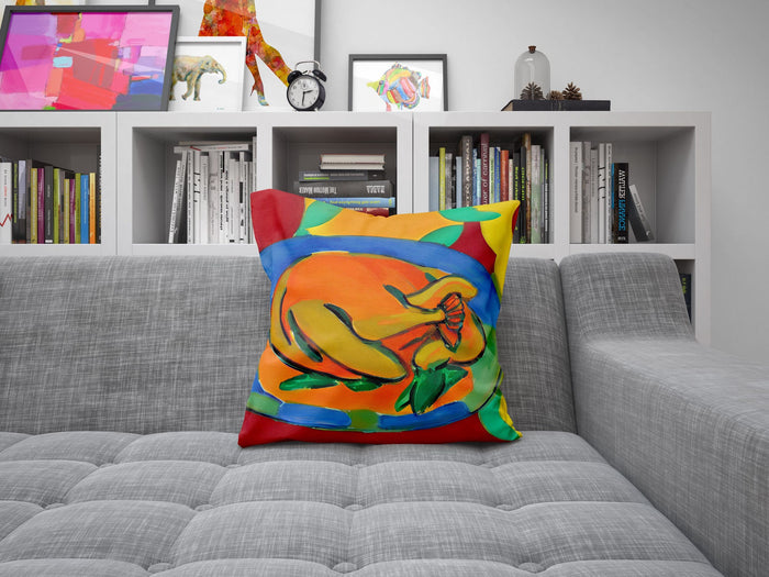 Thanksgiving Roast Turkey Original Art Pillow Case, Abstract Throw Pillow Cover, Original Art Pillow, Colorful Pillow Case, Fashion