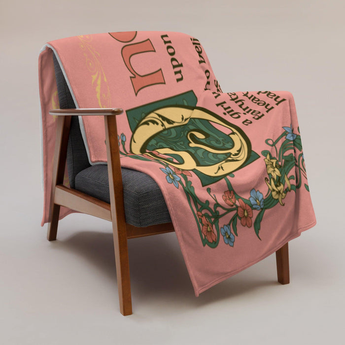 The Ballad of the Archer and the Fox Throw Blanket - The Bean Workshop - blanket, cozy red throw blanket, evangeline fox, fantasy book tapestry, fringe, Jacks and Evangeline, jacks prince of hearts, once upon a broken heart, ouabh, Prince of Hearts, stephanie garber, tapestry, Warm