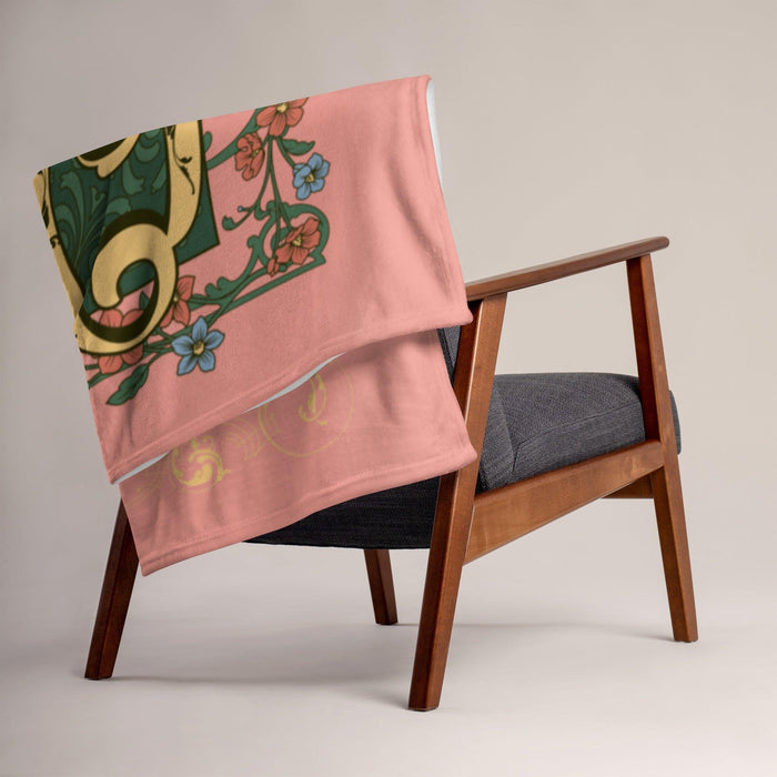 The Ballad of the Archer and the Fox Throw Blanket - The Bean Workshop - blanket, cozy red throw blanket, evangeline fox, fantasy book tapestry, fringe, Jacks and Evangeline, jacks prince of hearts, once upon a broken heart, ouabh, Prince of Hearts, stephanie garber, tapestry, Warm